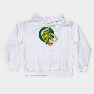 Green Snake and Shell View Kids Hoodie